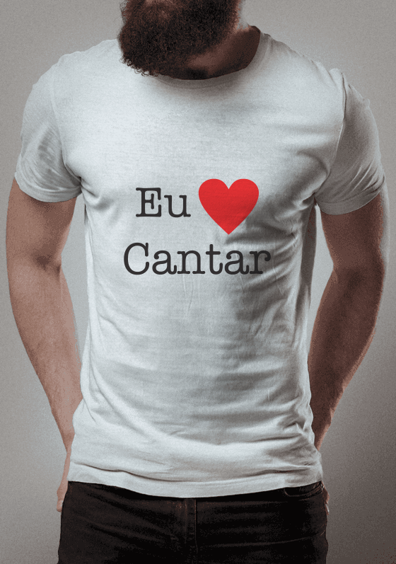 Nome do produto  Eu amo cantar (branca)