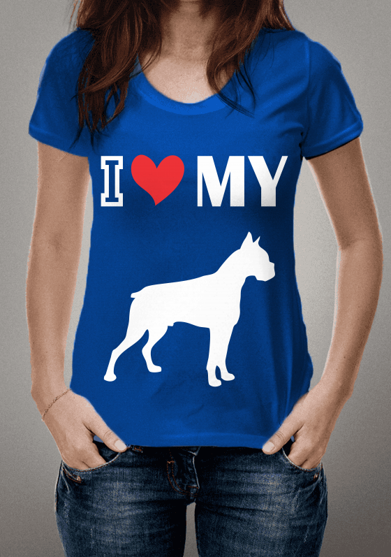 Nome do produto  Eu amo meu cão - Boxer