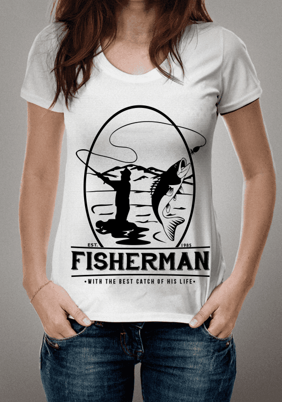 Nome do produto  Fisherman with the best catch of his life.