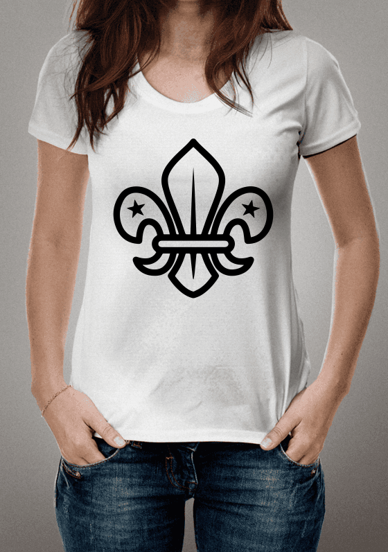 Flor de Lis Escoteira Transparente