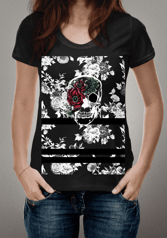 Nome do produto  Floral caveira