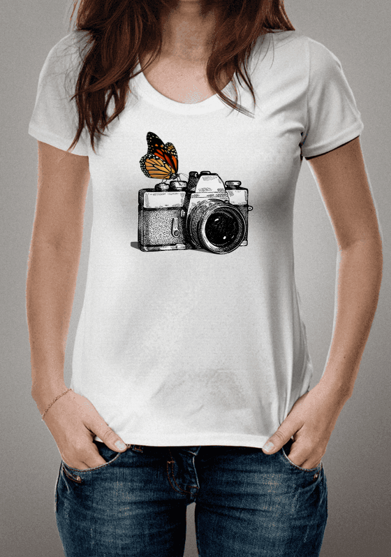 Fotografia - Borboleta na câmera