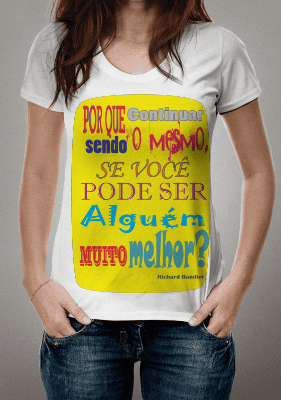 Nome do produto  Frase de Richard Bandler - Estampa amarela