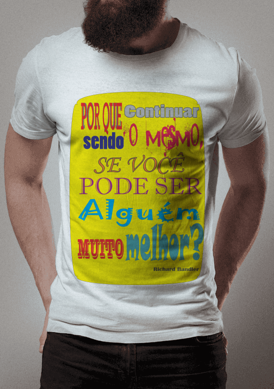 Nome do produto  Frase de Richard Bandler - Estampa amarela