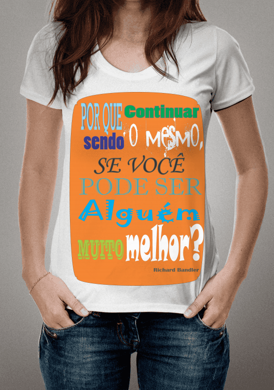 Nome do produto  Frase de Richard Bandler - Estampa laranja