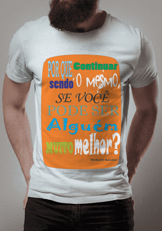 Nome do produto  Frase de Richard Bandler - Estampa laranja