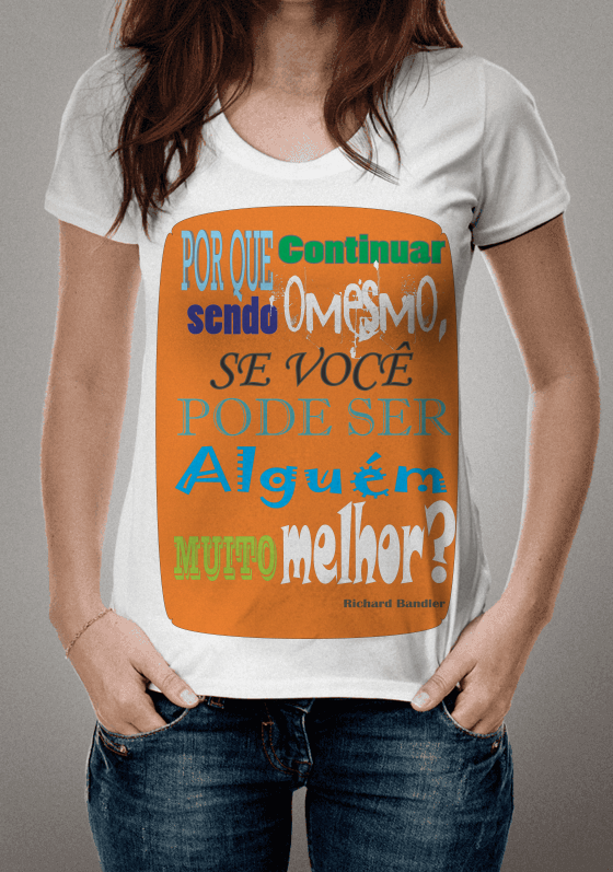 Nome do produto  Frase de Richard Bandler - Estampa Laranjada