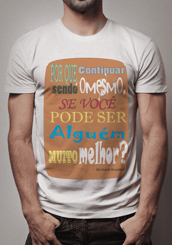 Nome do produto  Frase de Richard Bandler - Estampa Marrom