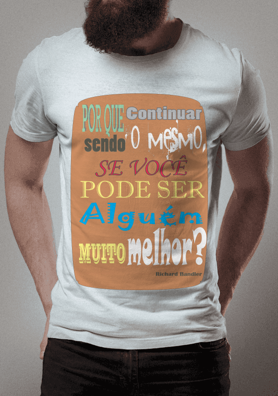 Nome do produto  Frase de Richard Bandler - Estampa marrom