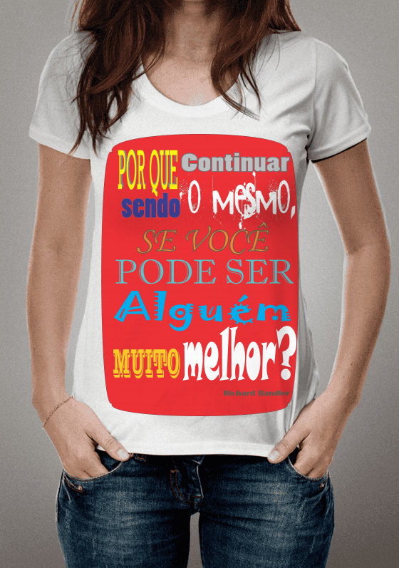 Nome do produto  Frase de Richard Bandler - Estampa vermelha