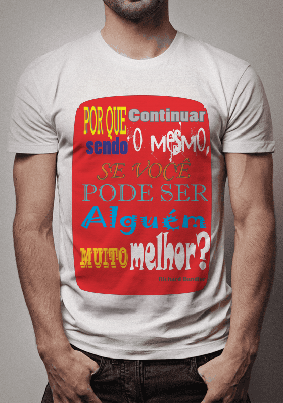 Nome do produto  Frase de Richard Bandler - Estampa vermelha