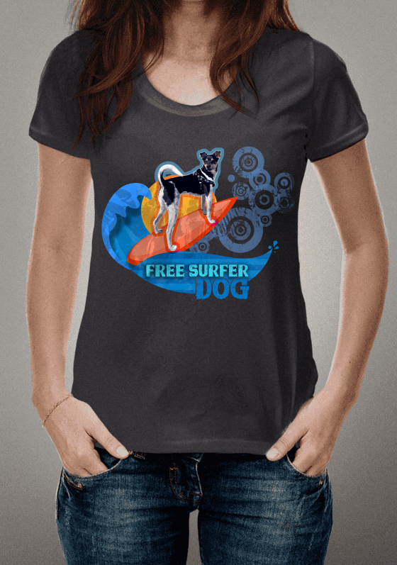 Free Surfer Dog