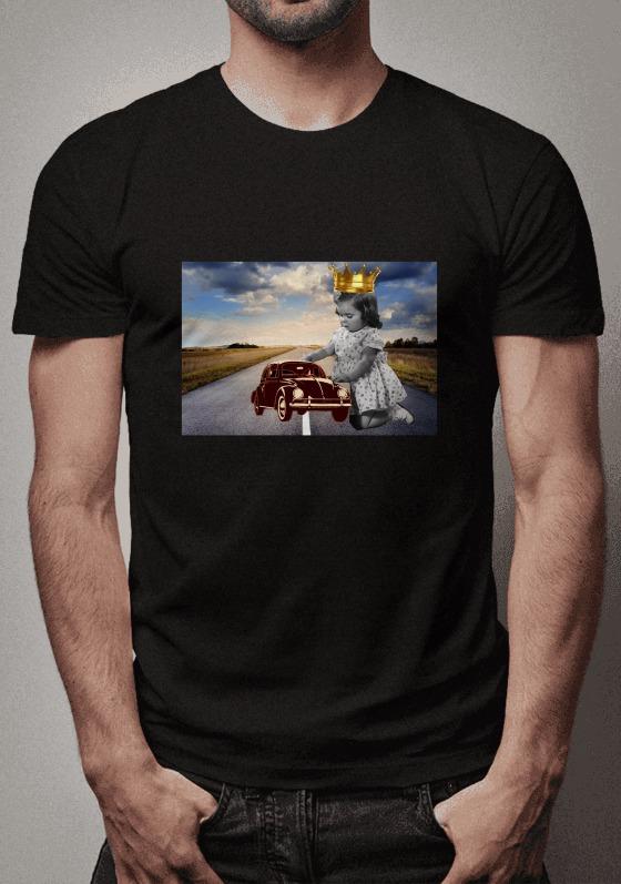 Nome do produto  Fusca e menina - colorido - com coroa