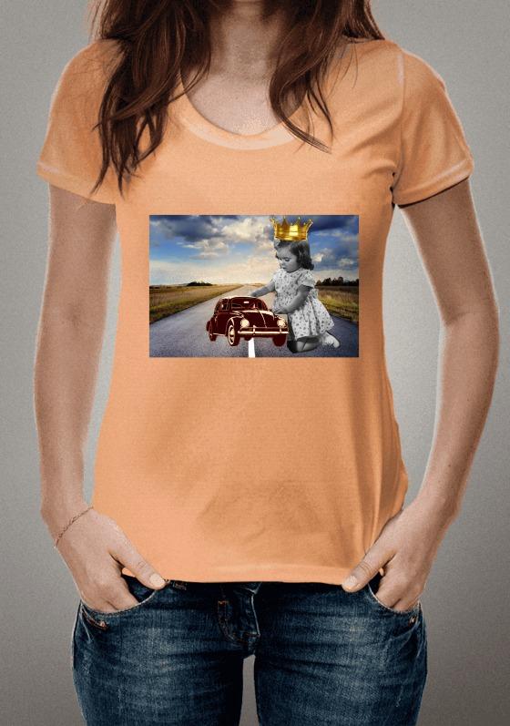 Nome do produto  Fusca e menina - colorido - com coroa