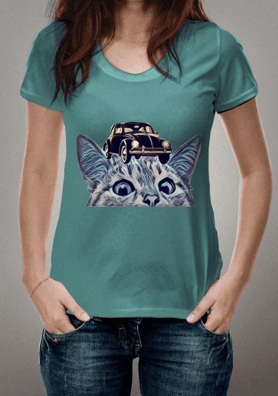 Nome do produto  Fusca gato - Surrealism_burned