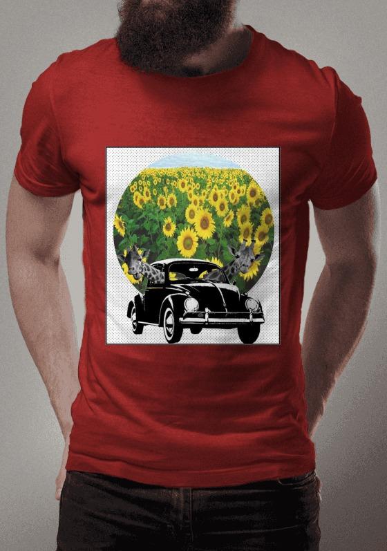 Nome do produto  Fusca girafas motoristas flores