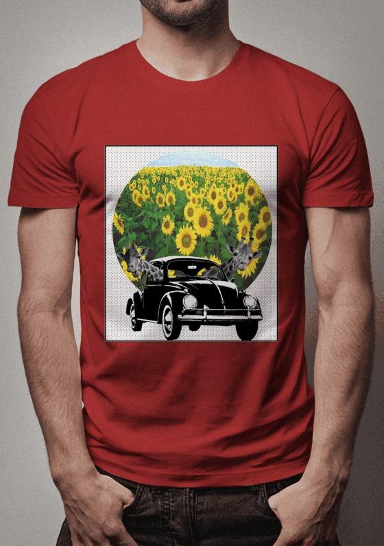 Nome do produto  Fusca girafas motoristas flores