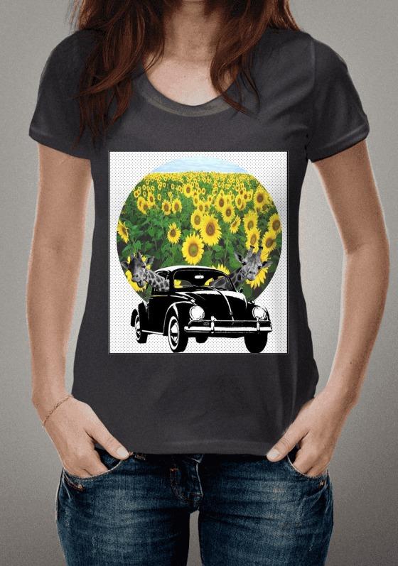 Nome do produto  Fusca girafas motoristas flores