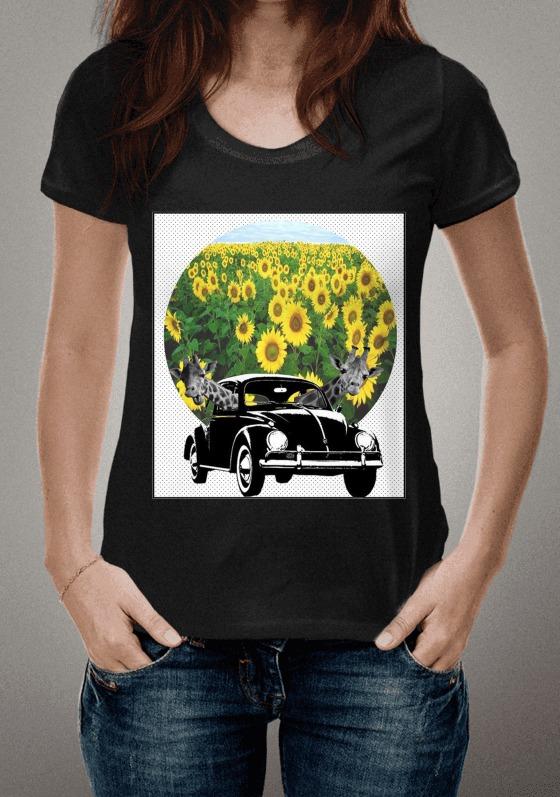 Nome do produto  Fusca girafas motoristas flores