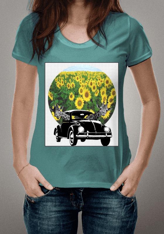 Nome do produto  Fusca girafas motoristas flores