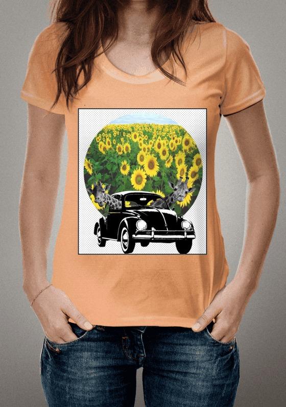 Nome do produto  Fusca girafas motoristas flores