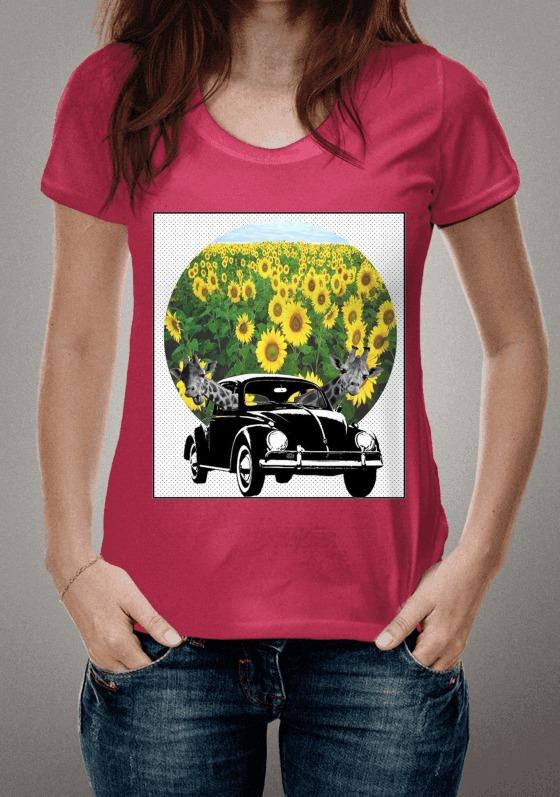 Nome do produto  Fusca girafas motoristas flores