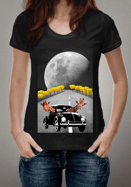 Nome do produto  Fusca girafas motoristas Lua Tulipas