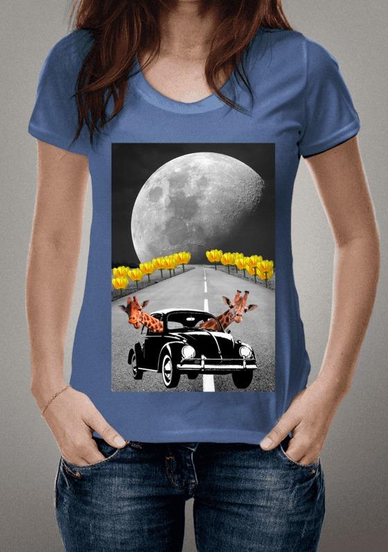 Fusca girafas motoristas Lua Tulipas