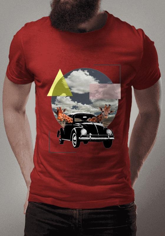 Nome do produto  Fusca girafas motoristas nuvem