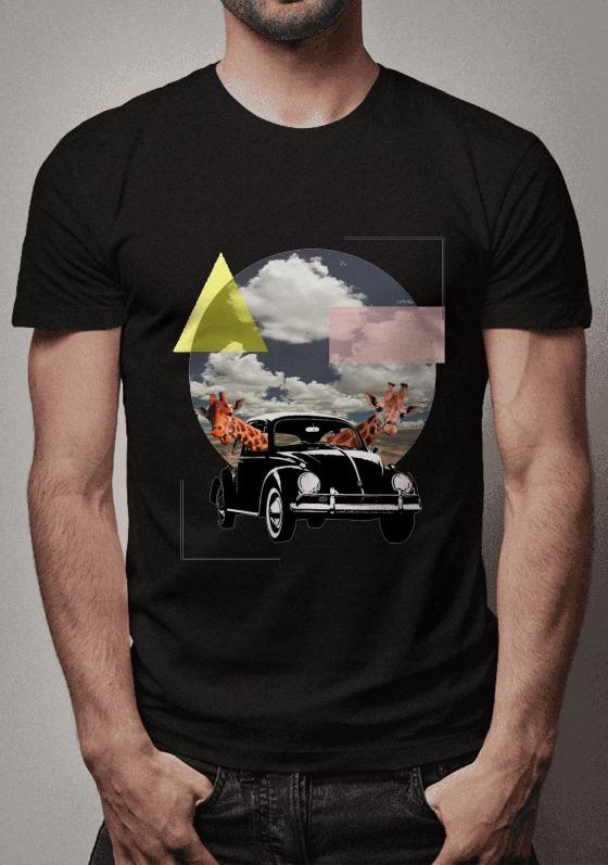 Nome do produto  Fusca girafas motoristas nuvem