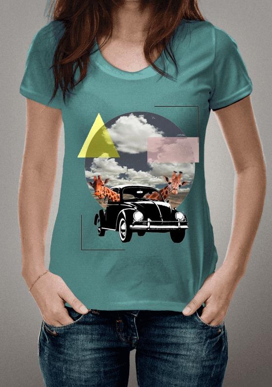 Nome do produto  Fusca girafas motoristas nuvem