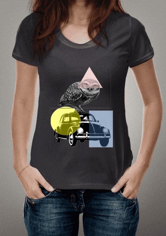Nome do produto  Fusca Preto e branco - Coruja - com formas