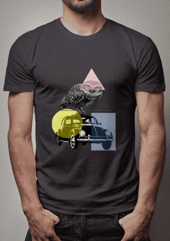 Nome do produto  Fusca Preto e branco - Coruja - com formas