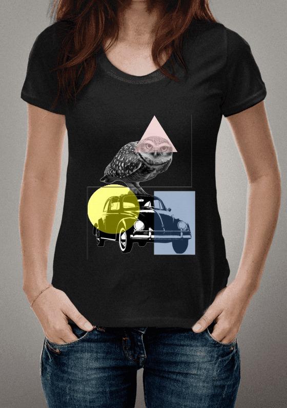 Nome do produto  Fusca Preto e branco - Coruja - com formas