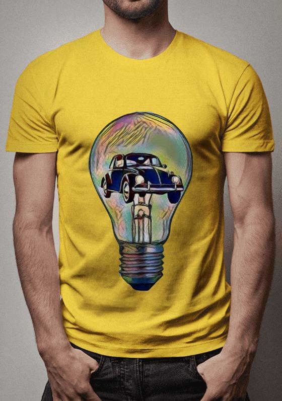 Nome do produto  Fusca preto e lâmpada - Early Autum