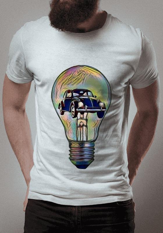 Nome do produto  Fusca preto e lâmpada - Early Autum