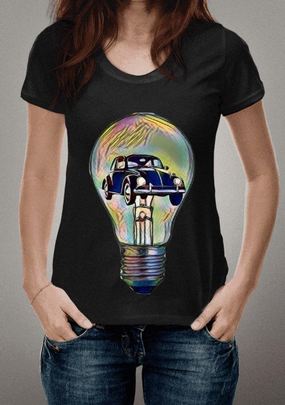 Fusca preto e lâmpada - Early Autum