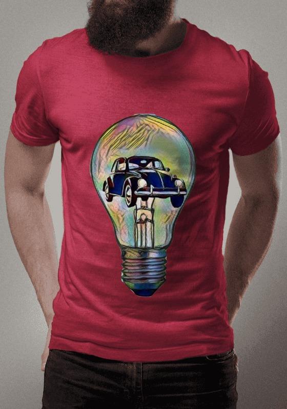 Nome do produto  Fusca preto e lâmpada - Early Autum