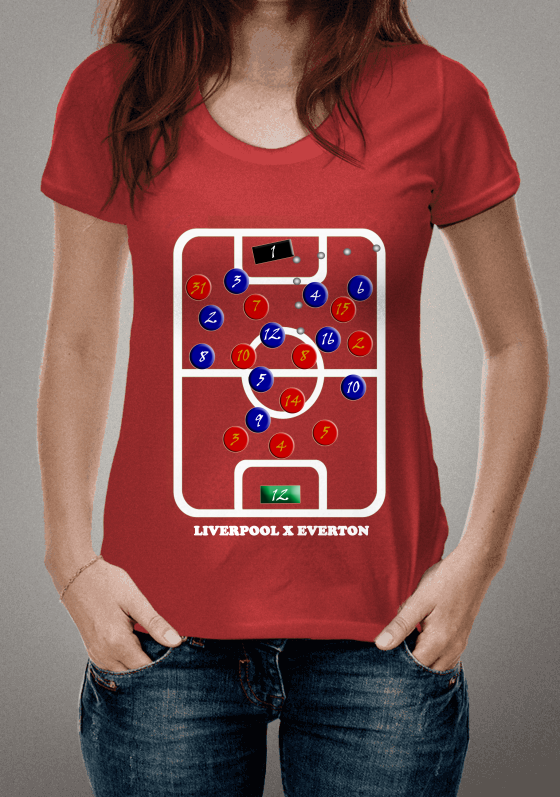 Nome do produto  Futebol de Botão - Liverpool x Everton