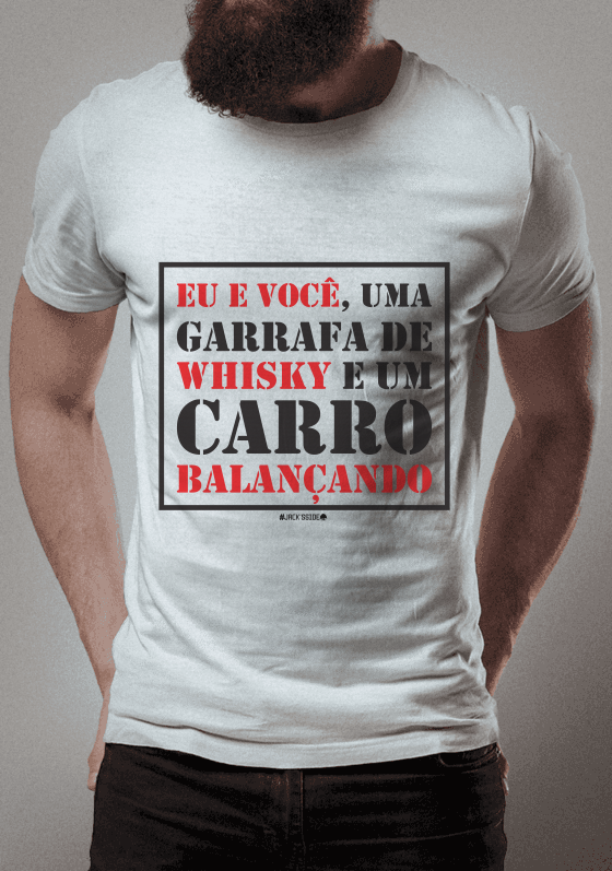 Garrafa de Whisky e um carro balançando