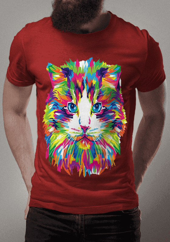 Gato colorido