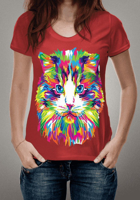 Gato colorido