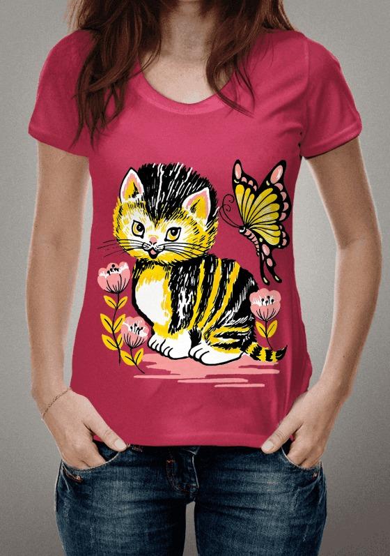 Nome do produto  Gato Feliz  e Borboleta 