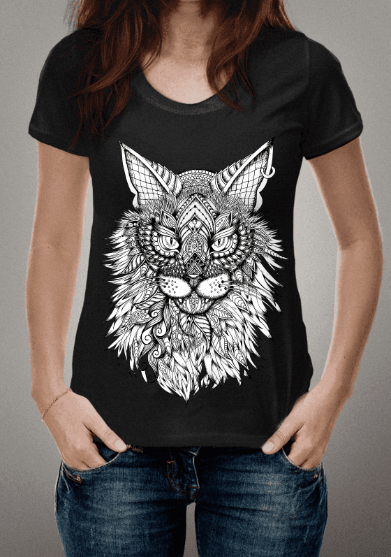 Nome do produto  Gato Zentangle