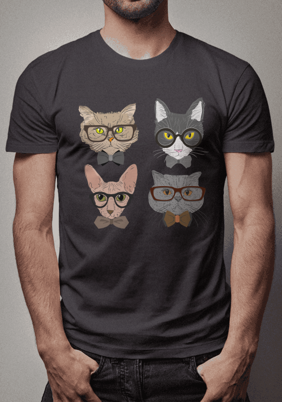 Nome do produto  Gatos de óculos