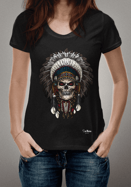 Nome do produto  Geek - Indio Caveira.