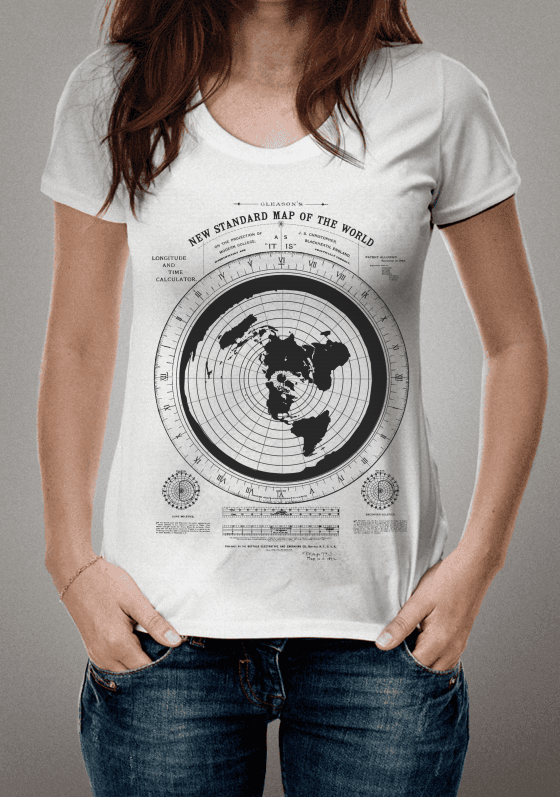 Gleason's Flat Earth Map, terra plana