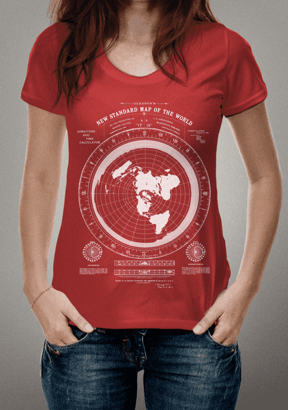 Gleason's Flat Earth Map, terra plana