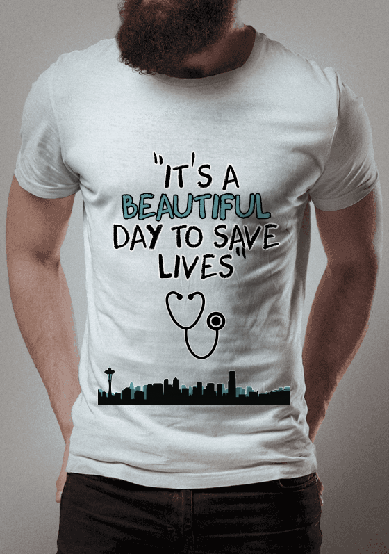 Nome do produto  Grey's Anatomy - TIts a Beautiful Day to Save Lives Masc.