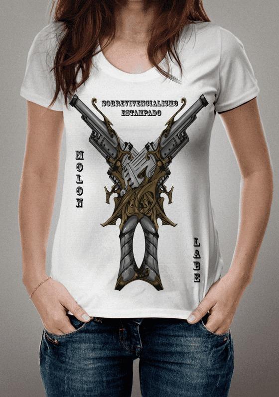 Nome do produto  Gun Molon Labe - Sobrevivencialismo estampado